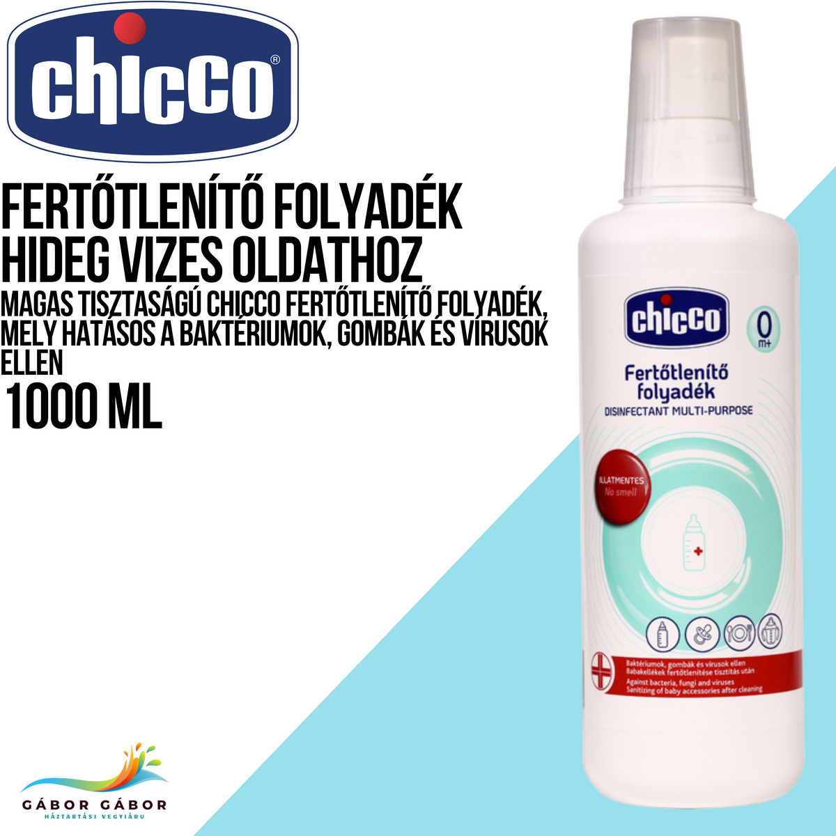 CHICCO Fertőtlenítő folyadék hideg vizes oldathoz 1000ml CH06485720