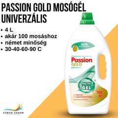 PASSION GOLD mosógél  univerzális 4 L