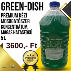 GÁBOR GÁBOR GREEN-DISH Prémium kézi mosogatószer koncentrátum 5L