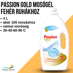 PASSION GOLD mosógél  fehér ruhákhoz 4 L