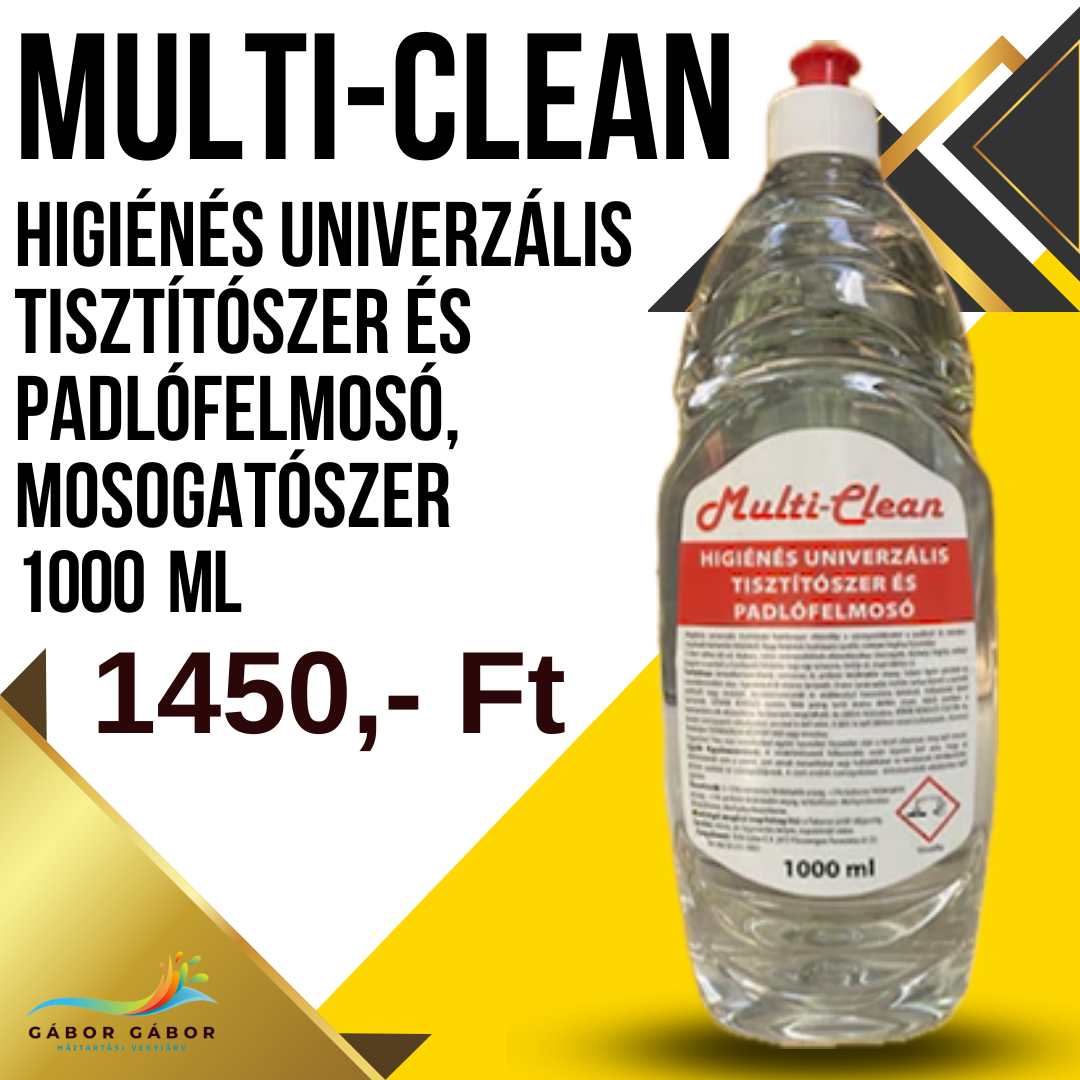 GÁBOR GÁBOR MULTI-CLEAN Higiénés Univerzális Tisztítószer és Padlófelmosó 1000 ml