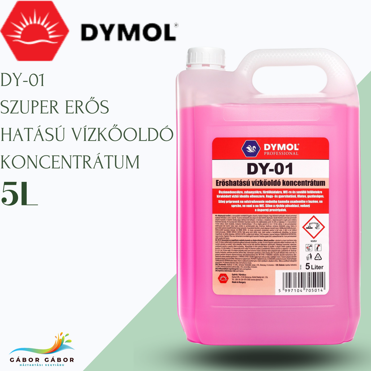 DYMOL DY-01 Erős hatású vízkőoldó koncentrátum 5L