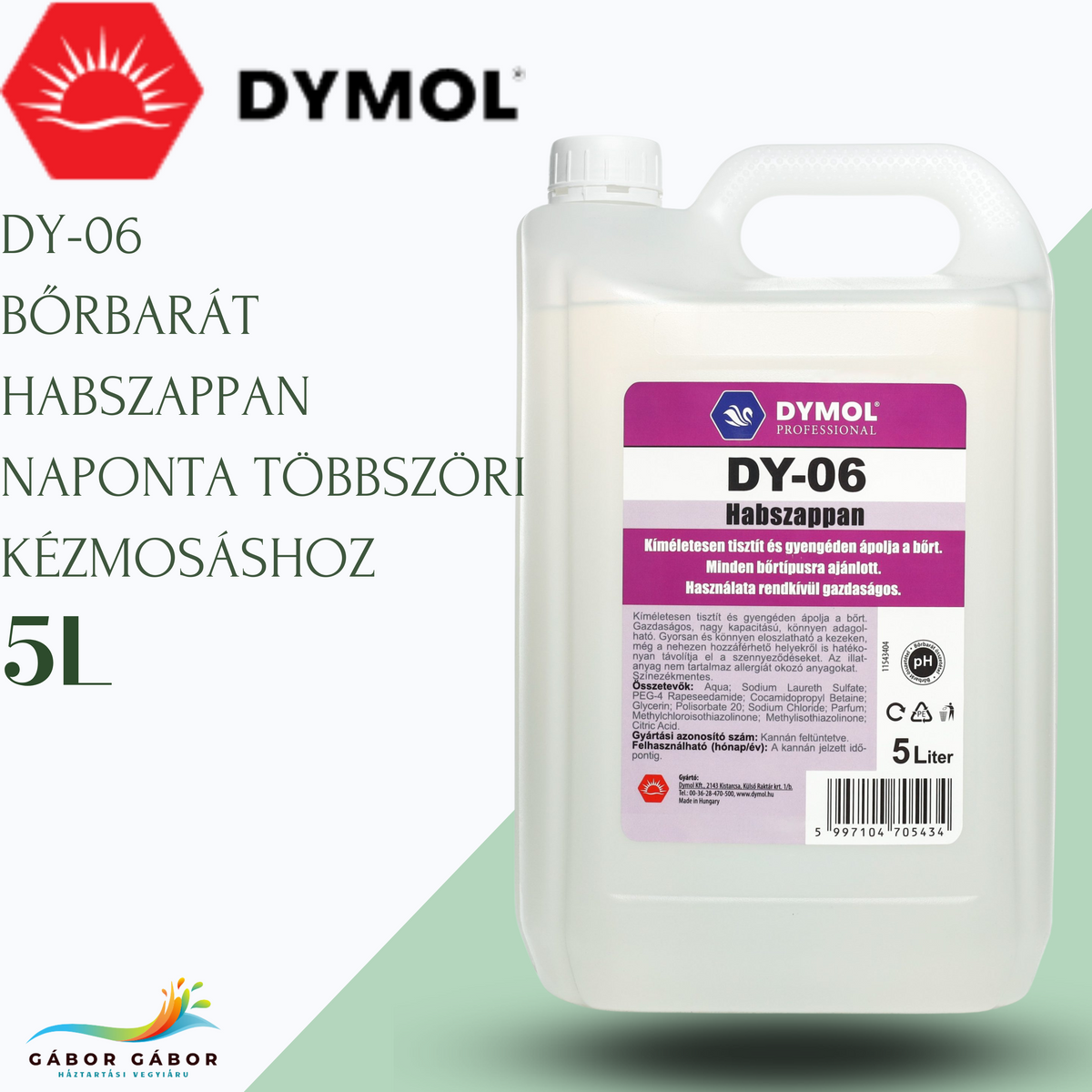 DYMOL DY-06 bőrbarát habszappan 5L