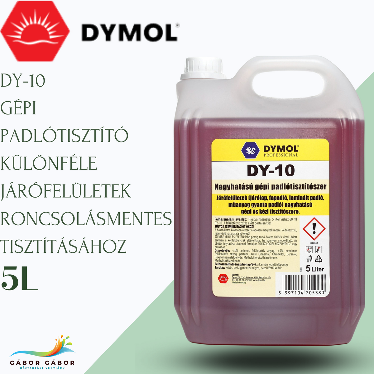 DYMOL DY-10 gépi padlótisztító 5L