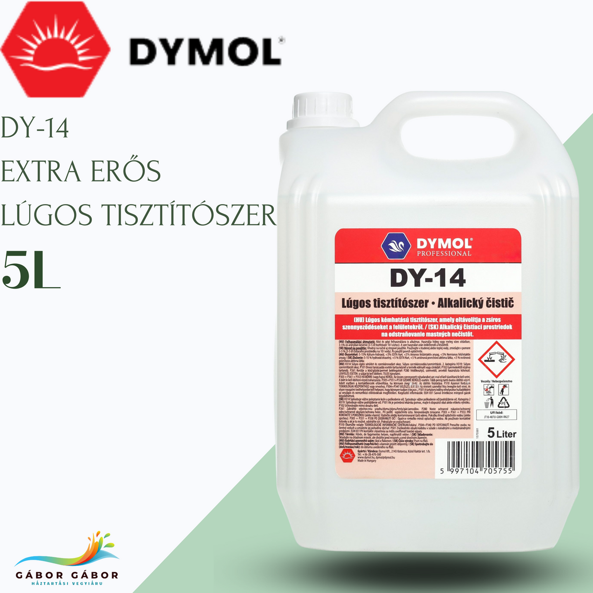 DYMOL DY-14 extra erős lúgos tisztítószer 5L