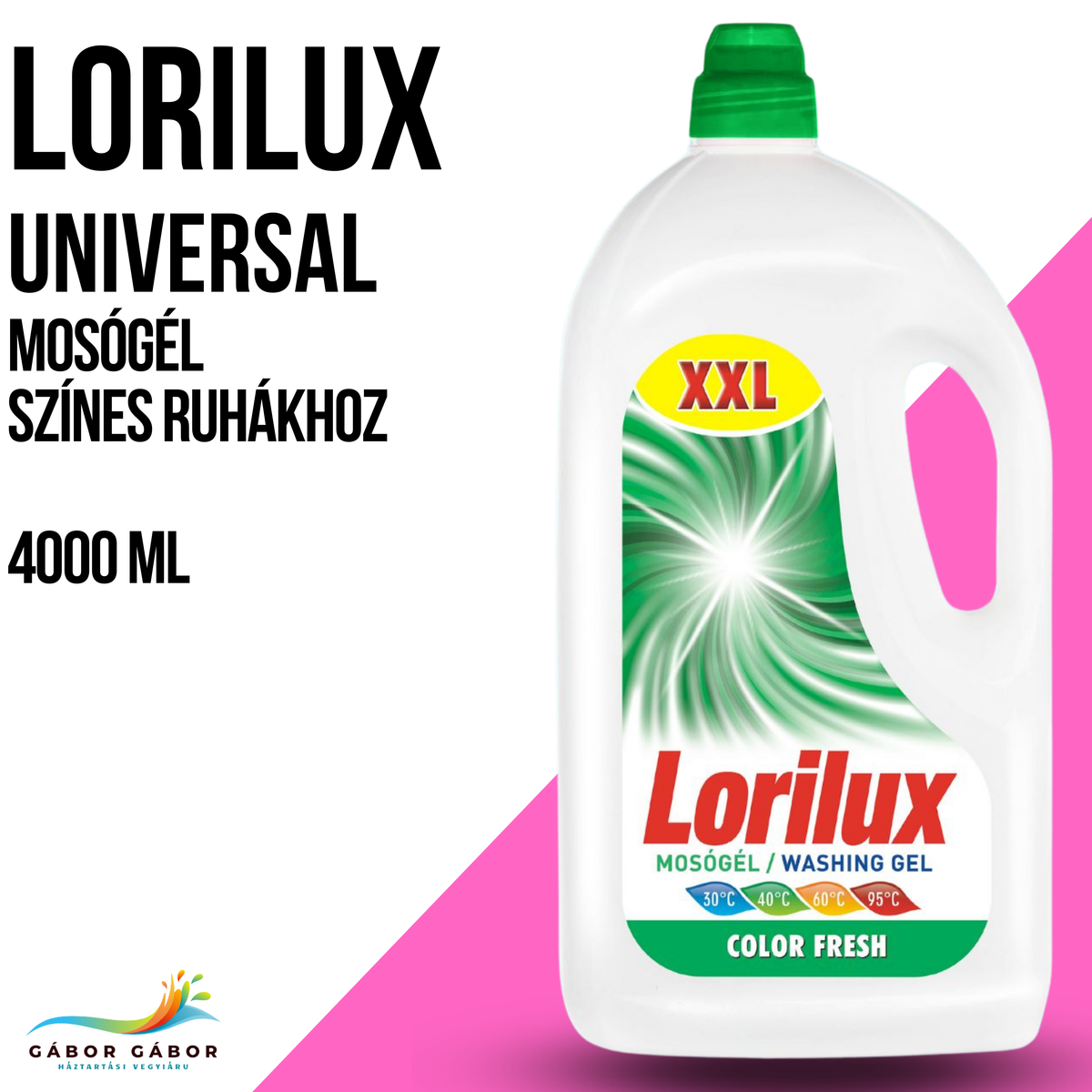 LORILUX COLOR FRESH mosógél színes ruhákhoz 4 L