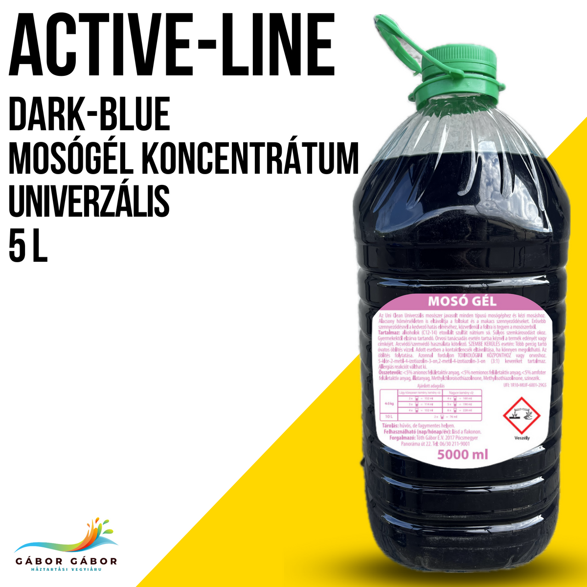 ACTIVE-LINE DARK-BLUE UNIVERZÁLIS mosógél koncentrátum 5L