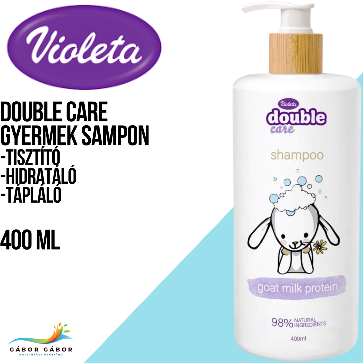 VIOLETA DOUBLE CARE GYERMEK SAMPON 400 ml