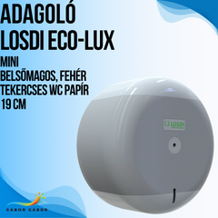 ADAGOLÓ LOSDI ECO-LUX MINI BELSŐMAGOS,FEHÉR tekercses-wc papír 19 cm TPT19BML