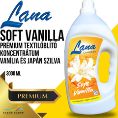 LANA SOFT VANILLA prémium textilöblítő koncentrátum 3000 ml