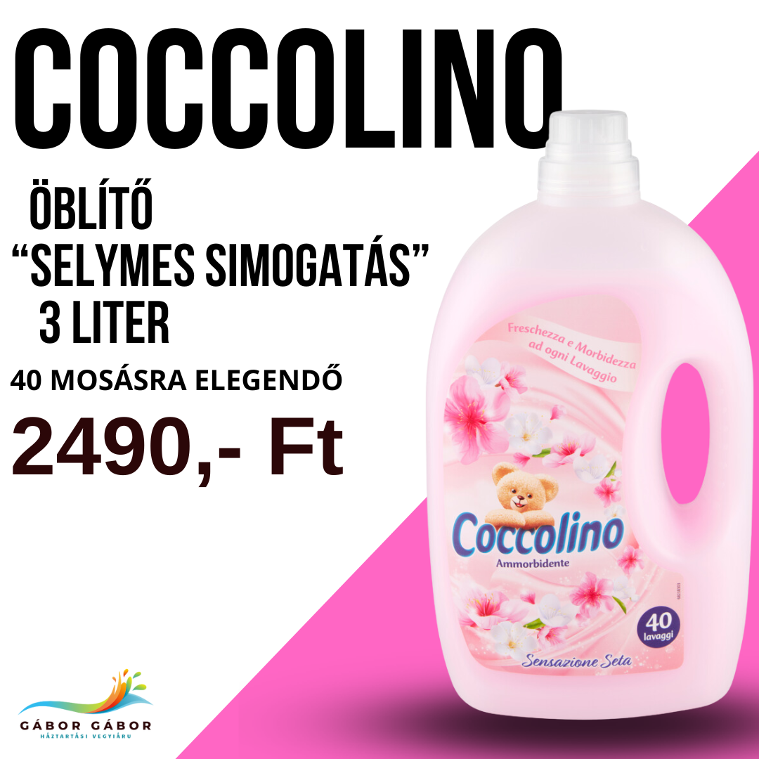 COCCOLINO Rózsaszín"selymes simogatás" öblítő 3L