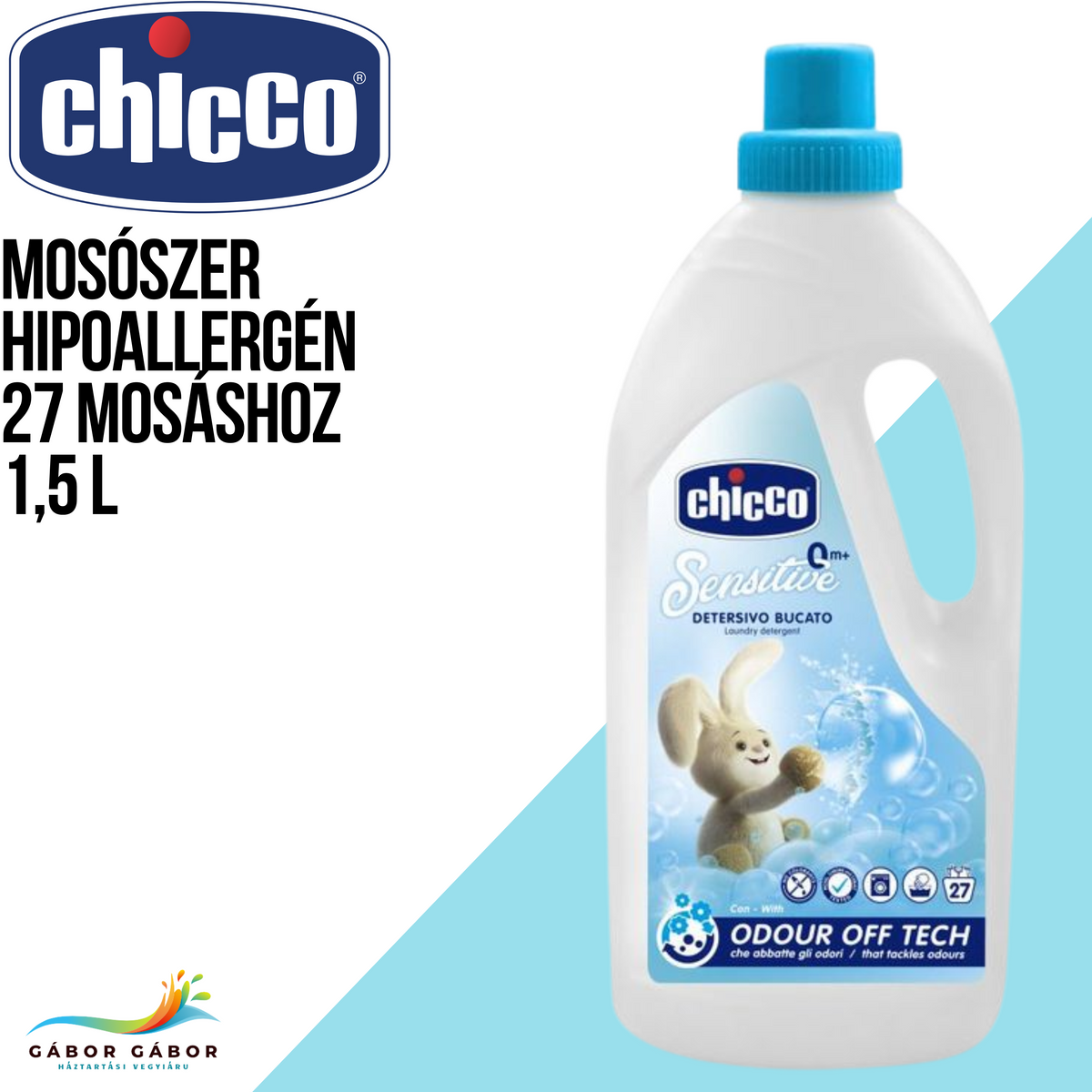 CHICCO Mosószer hipoallergén 27 mosáshoz 1,5L CH0075322