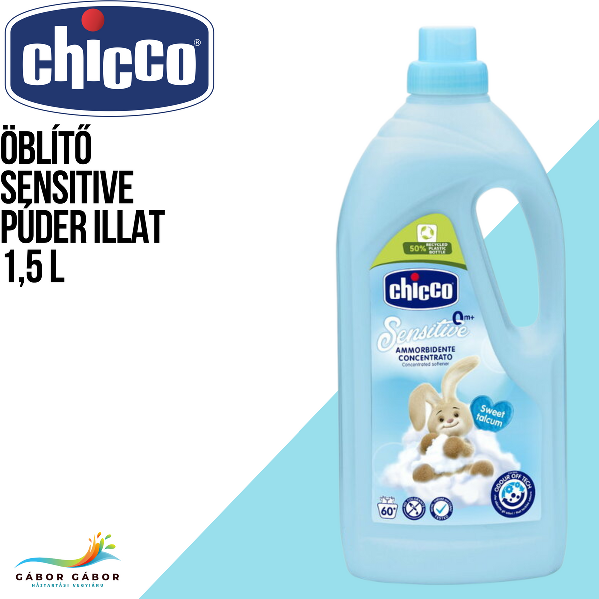 CHICCO Öblítő Sensitive púder illat 1,5L CH06729421