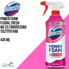 DOMESTOS POWER FOAM Floral Fresh WC és fürdőszoba  tisztító hab 435 ml