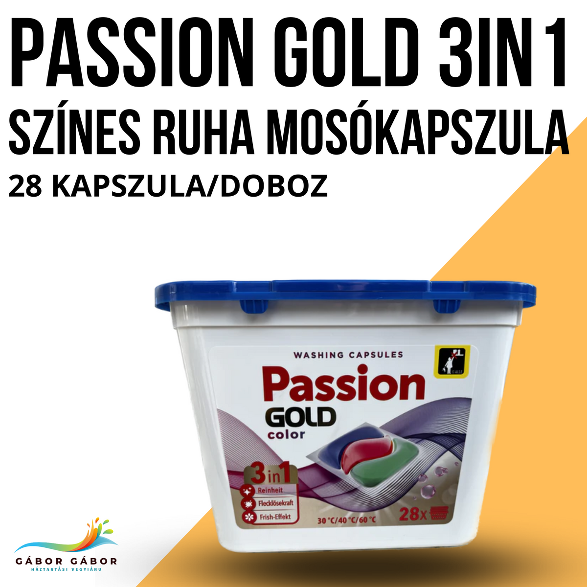 PASSION GOLD 3IN1 COLOR MOSÓKAPSZULA 28 db