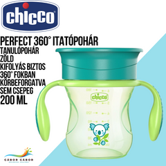 CHICCO Perfect 360° itatópohár zöld 200ml CH00695130