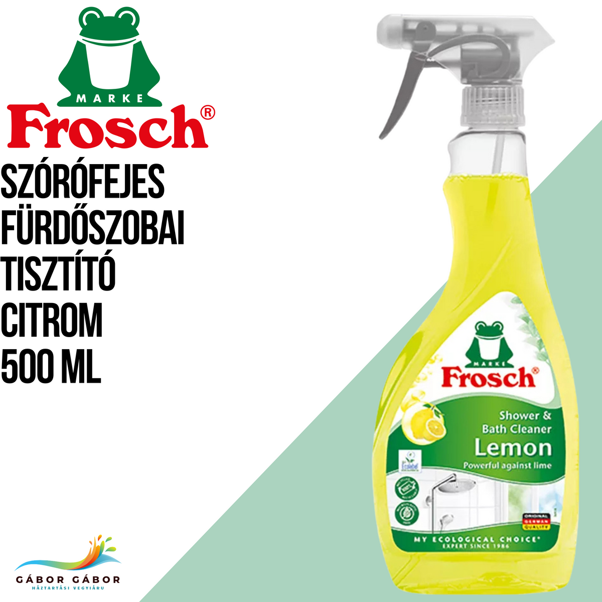 FROSCH szórófejes fürdőszobai tisztító citrom 500 ml