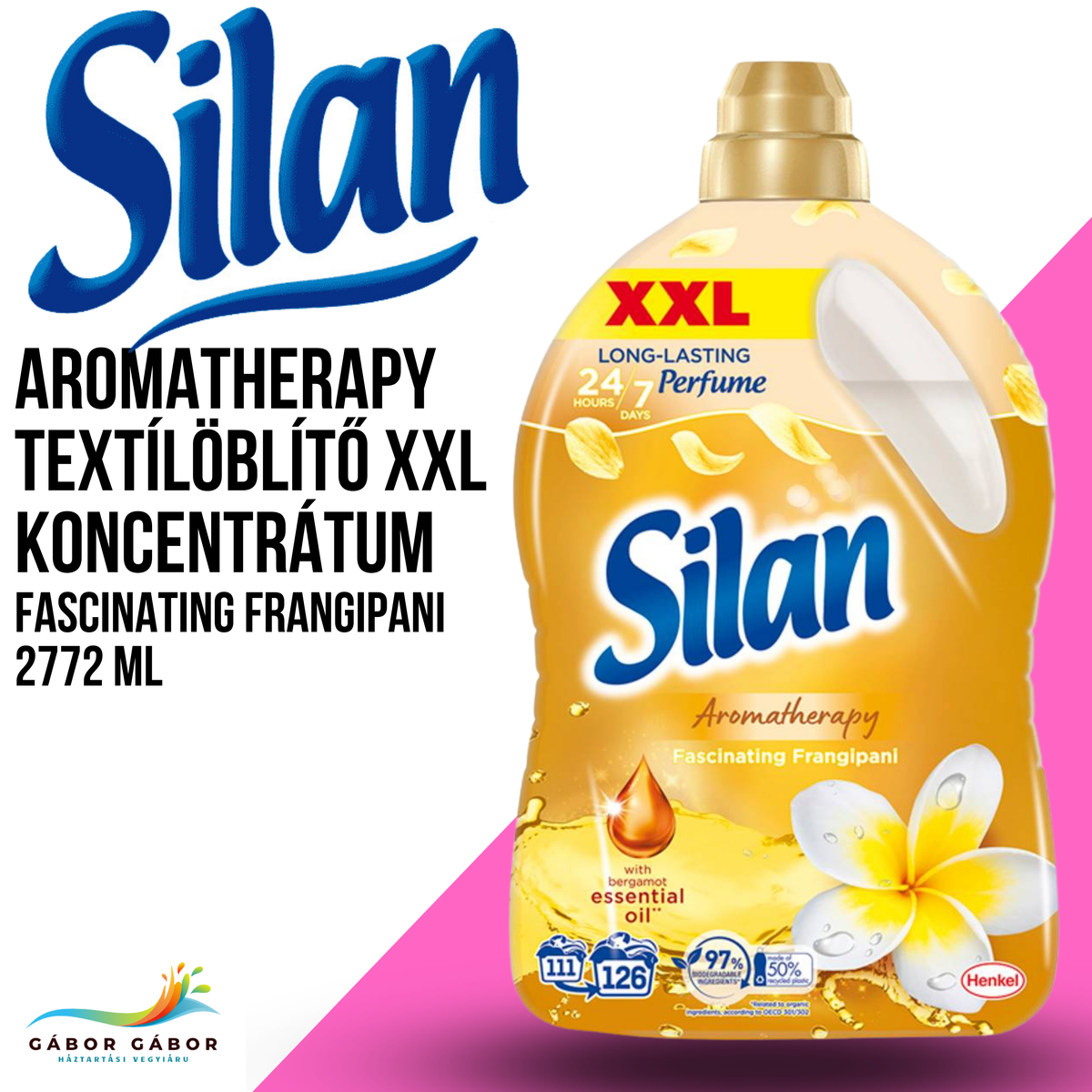 SILAN AROMATHERAPY XXL Fascinating Frangipani textílöblítő koncentrátum  2772 ml