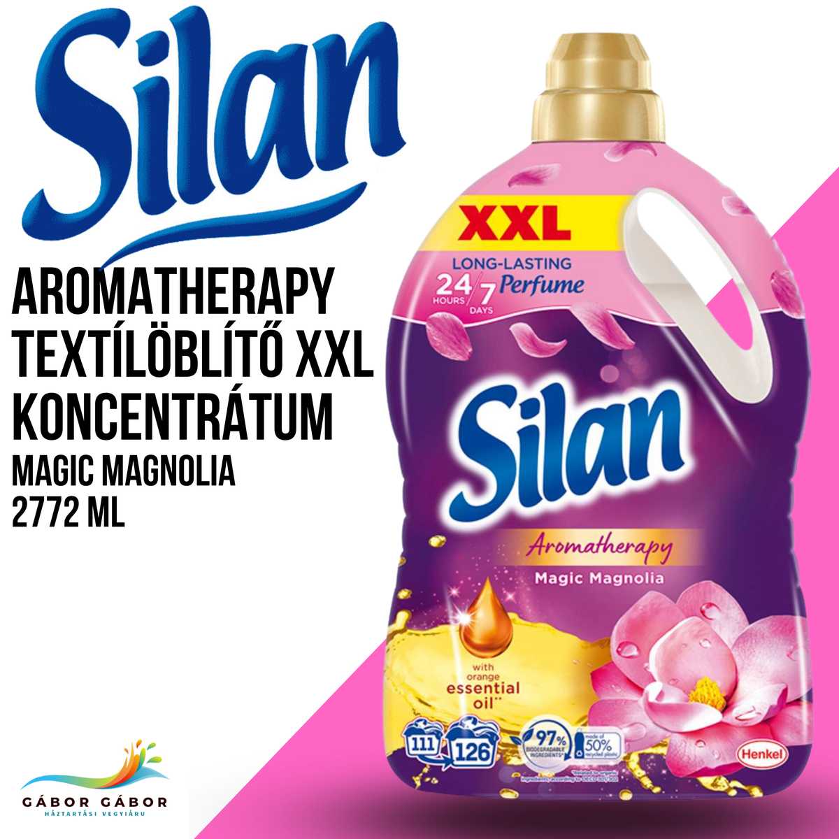 SILAN AROMATHERAPY XXL magic magnolia textílöblítő koncentrátum  2772 ml